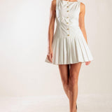 NO COMPARISON WHITE WOVEN MINI DRESS