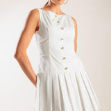NO COMPARISON WHITE WOVEN MINI DRESS