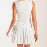 NO COMPARISON WHITE WOVEN MINI DRESS
