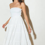 NEO BREEZE WHITE MIDI DRESS