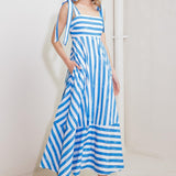 OCEAN BREEZE WOVEN MIDI DRESS