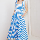 OCEAN BREEZE WOVEN MIDI DRESS
