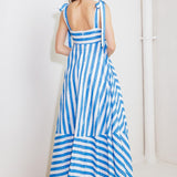 OCEAN BREEZE WOVEN MIDI DRESS