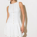 AT FIRST GLANCE WOVEN MINI DRESS
