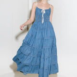 ETERNAL DESIRE DENIM MIDI DRESS
