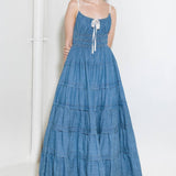 ETERNAL DESIRE DENIM MIDI DRESS