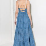 ETERNAL DESIRE DENIM MIDI DRESS