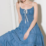 ETERNAL DESIRE DENIM MIDI DRESS