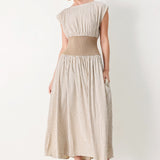 HAMPTONS MORNING STRIPE WOVEN MIDI DRESS