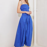 MOONLIGHT ON MY WOVEN MIDI DRESS