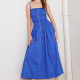 MOONLIGHT ON MY WOVEN MIDI DRESS