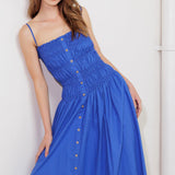 MOONLIGHT ON MY WOVEN MIDI DRESS