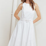 POET’S MUSE WOVEN MIDI DRESS