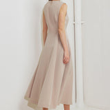 ZIP & FLOW WOVEN MIDI DRESS