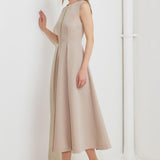 ZIP & FLOW WOVEN MIDI DRESS