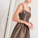 CAFÉ LUSTER WOVEN MIDI DRESS