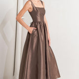 CAFÉ LUSTER WOVEN MIDI DRESS