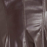 ESPRESSO DIVA FAUX LEATHER MIDI DRESS
