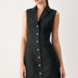 MODERN OFFICE WOVEN MINI DRESS