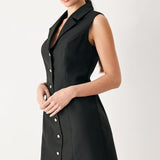 MODERN OFFICE WOVEN MINI DRESS