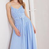 CITY BREEZE WOVEN MIDI DRESS
