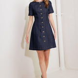 INDIGO TEMPO DENIM MINI DRESS