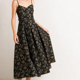 GARDEN OPERA WOVEN MIDI DRESS