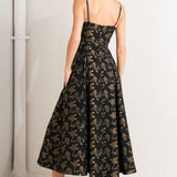 GARDEN OPERA WOVEN MIDI DRESS
