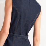 MODERN DARK DENIM MIDI DRESS