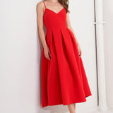 RUBY AFFAIR WOVEN MIDI DRESS