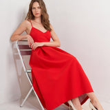 RUBY AFFAIR WOVEN MIDI DRESS
