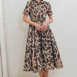 TAME GIRAFFE WOVEN MIDI DRESS