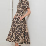 TAME GIRAFFE WOVEN MIDI DRESS