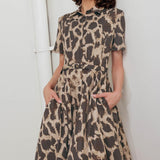 TAME GIRAFFE WOVEN MIDI DRESS
