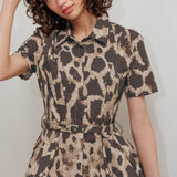 TAME GIRAFFE WOVEN MIDI DRESS