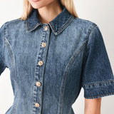 POWER IN DENIM MINI DRESS