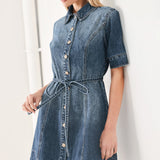 POWER IN DENIM MINI DRESS