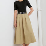SCULPTED GRACE SWEATER WOVEN TOP AND SKIRT DRESS
