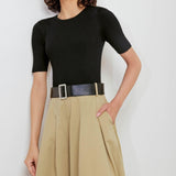 SCULPTED GRACE SWEATER WOVEN TOP AND SKIRT DRESS
