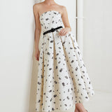 LOVELY CULTIVATED WOVEN MIDI DRESS