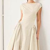 POLISHED OCCASION WOVEN MIDI DRESS