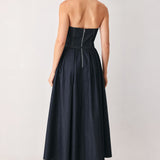 PARTY MUSE DENIM MIDI DRESS