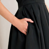 GALA NOIR WOVEN MIDI DRESS
