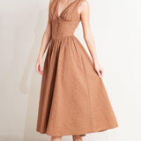 EARTHBOUND CHARM WOVEN MIDI DRESS
