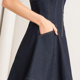 FRESH EDIT DENIM MINI DRESS