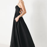 PURE LINE WOVEN MIDI DRESS