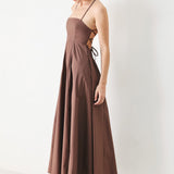 PURE LINE WOVEN MIDI DRESS