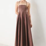 PURE LINE WOVEN MIDI DRESS