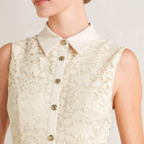 PURELY ROMANTIC WOVEN LACE MIDI DRESS