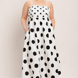 DOLCE VITA POLKA DOT WOVEN MIDI DRESS